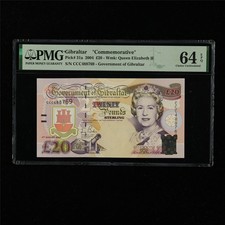 2004 Gibraltar "Commemorative" 20 Pounds Pick#31a PMG 64 EPQ Choice UNC