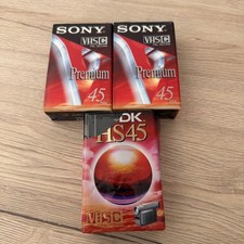 Lot 3 SONY EC-45vg VHS-C - K7 VIDEO PAL/SECAM - NEUVE Et TDK Hs45 Cassette