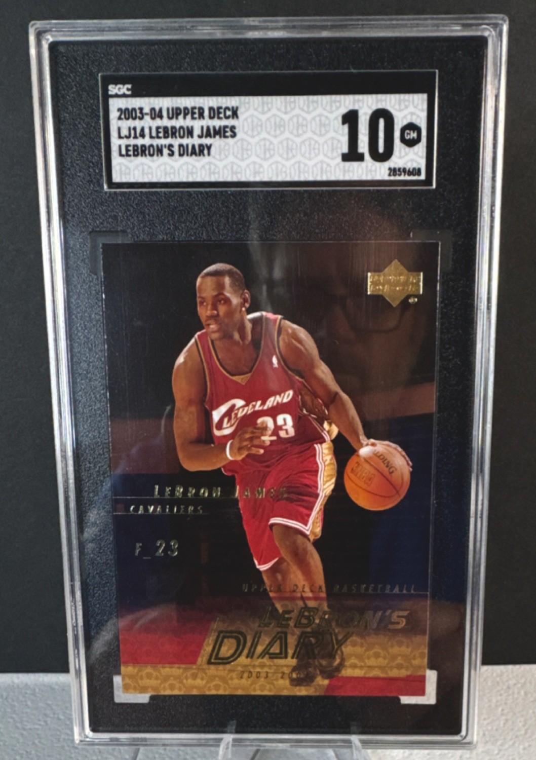 Upper Deck 2003-04 LeBron's Diary LJ14 Cavaliers LeBron James SGC 10 Insert