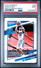 2021 PANINI DONRUSS PRESS PROOF PURPLE #195 SADDIQ BEY 55/199 PSA 9