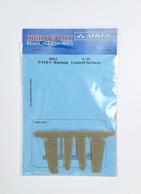 1/48 Tamiya P-51B/C/Mk III Mustang Resin Control Surfaces Set / Aires 4662