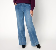 Belle by Kim Gravel Women's Pants Sz 4 Reg TripleLuxe Front Seam Blue A711710