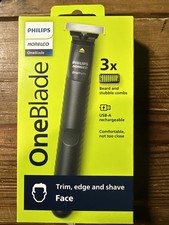 NEW Philips Norelco OneBlade Personal Trimmer, Edger, and Shaver FACE QP2724/70