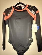 NWT Roxy Long Sleeve Surf Swimsuit One Piece Rash Guard Medium UV Protection