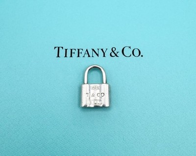 Original Tiffany & Co. Massiver Sterling Silber 1837 kleines Schloss Charm Anhänger