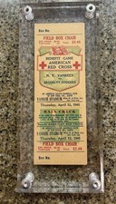 1945 Brooklyn Dodgers vs New York Yankees Red Cross Benefit Game Full Ticket, NM