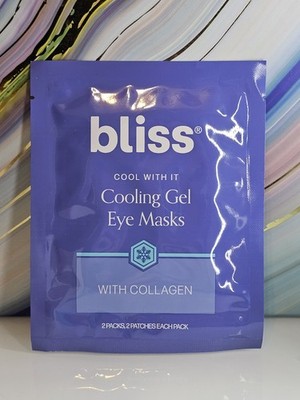 bliss Cool With It Cooling Gel Eye Masks with Collagen NEW