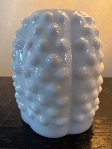 Fenton Vintage White Hobnail Glass Fairy Lamp Replacement Top 3" Tall