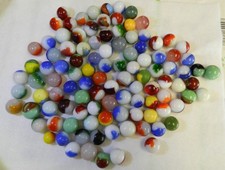20834m Vintage Group or Bulk Lot of 100 Mixed Company Patch Marbles