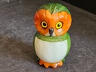 Vtg Genuine Alabaster Owl Figurine Hand Carved & Painted Made in Italy — photo 1