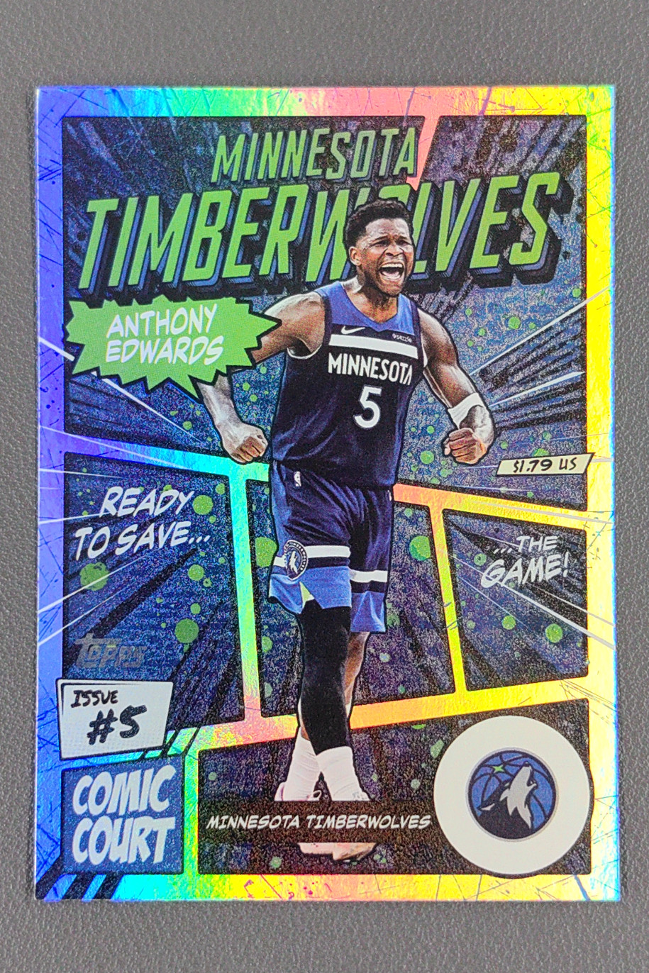 2025-26 Topps Anthony Edwards Comic Court SSP #CC-15 Timberwolves
