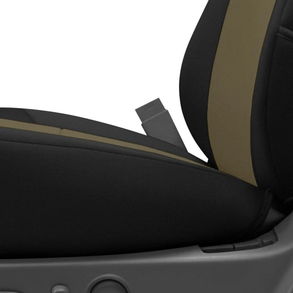 For Saturn SL1 96-02 CR-Grade Neoprene 1st Row Black & Tan Custom Seat Covers Foto 3 de 4