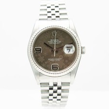 Rolex Lady-Datejust 36 White Gold & Steel Bronze Floral 16234 - Pre-owned