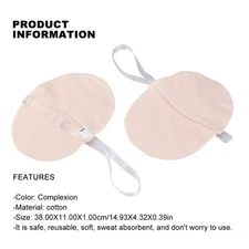2 Pairs Reusable Underarm Sweat Pads Sweat-absorbing Patches for Underarms