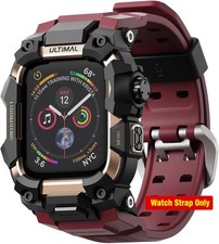 Only Strap For Apple Watch 44mm Red Tactical Military Grade Shockproof Cover