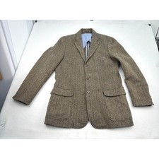 J.Crew Ludlow Blazer 42L Brown Herringbone Yorkshire Tweed Moon Wool Jacket