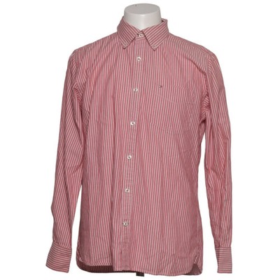 Tommy Hilfiger, Hemd, Größe: M, Rot/Weiß, Baumwolle, Streifen, Herren #RXL