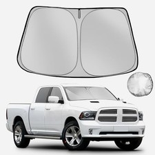 Windshield Sun Shade Foldable Sun Sunshade for 2010-2025 Dodge RAM 2500 3500