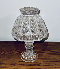 Vintage Pressed Crystal Two-Piece Fairy Lamp / Tealight Candle Lamp — listing 6