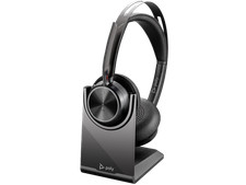 Poly Voyager Focus 2 USB-C-C Headset w/ USB-C/A Adapter Charging Stand USB-C/A