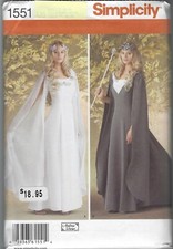 Simplicity 1551 Medieval Renaissance Queen Wedding gown Costume pattern Uncut