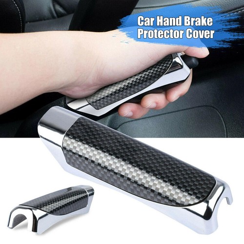 Universal Black Car Hand Brake Carbon Fiber Protector Decor Cover Accessories× 1 - Picture 11 of 12
