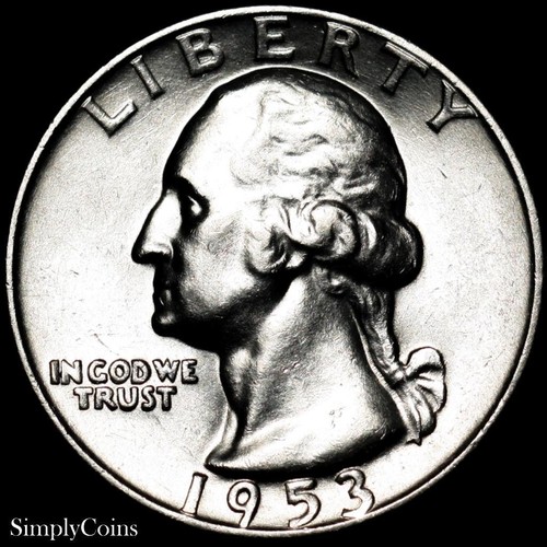1953-D/D RPM FS-501 Washington Quarter AU About Uncirculated D Over Inverted D - Picture 2 of 8