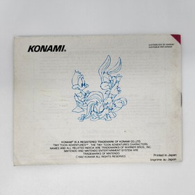 Tiny Toon Adventures Nintendo NES - Instruction Manual - NES-NI-FRA