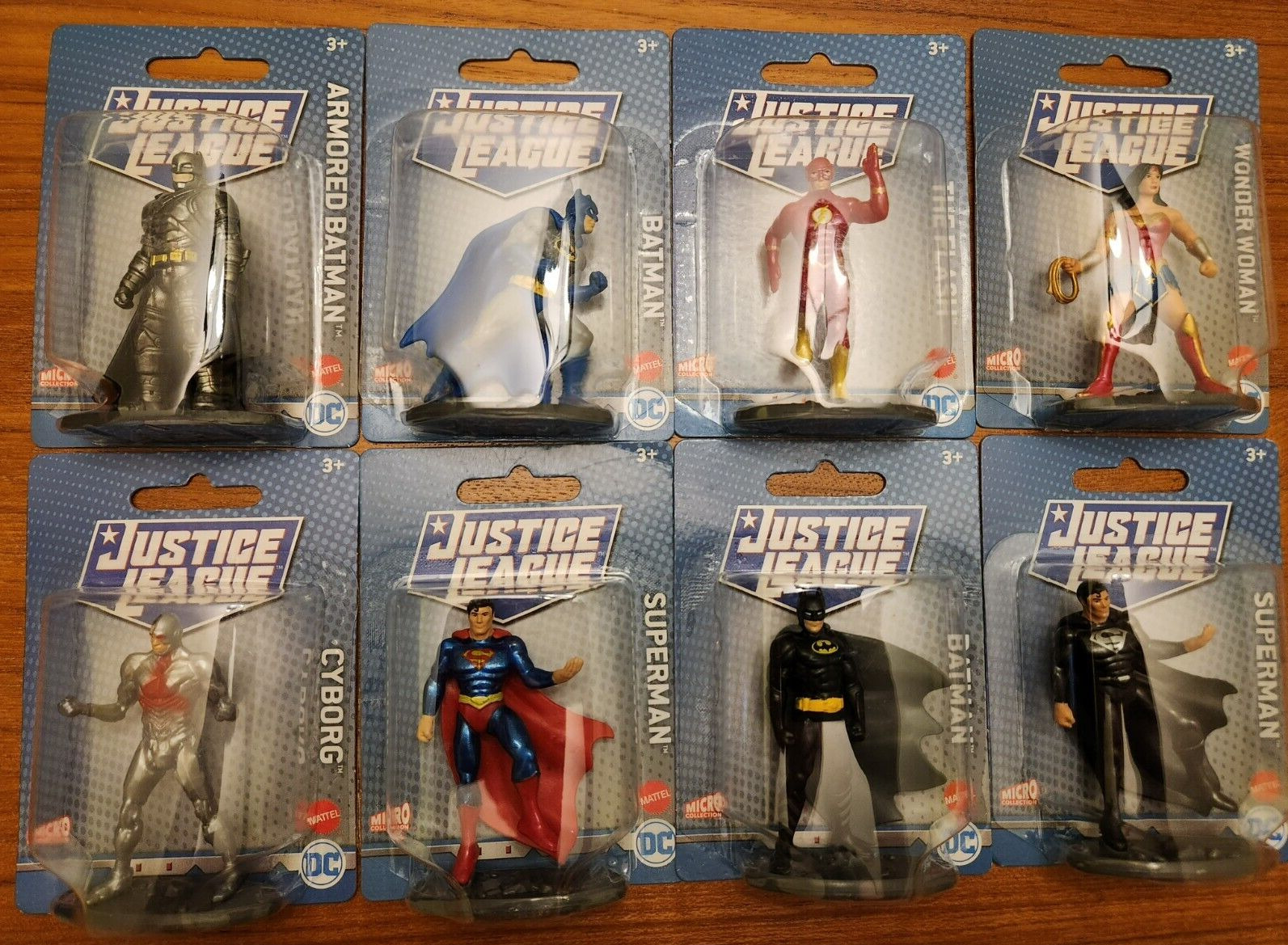 Justice League DC Comics SET OF 8 Mattel Micro Collection Toys Mini Figures 2021