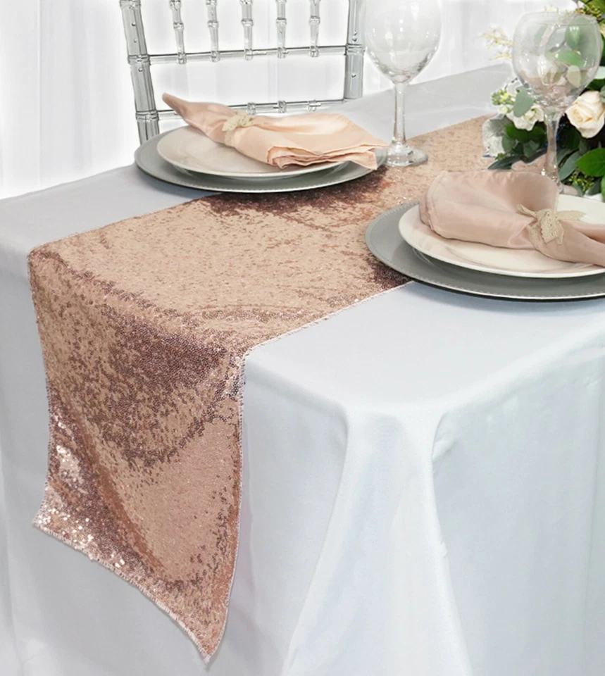 YCC Linens - 14 x 108 inch Glitz Sequin Table Runners for weddings and parties - Image 4 of 4