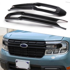 Gloss Black Front Center Grille Grill Cover Trim Fit For Ford Maverick 2022-2023