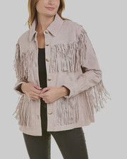 Free People X Blanknyc Dusty Pink Leather Jacket Size Small  