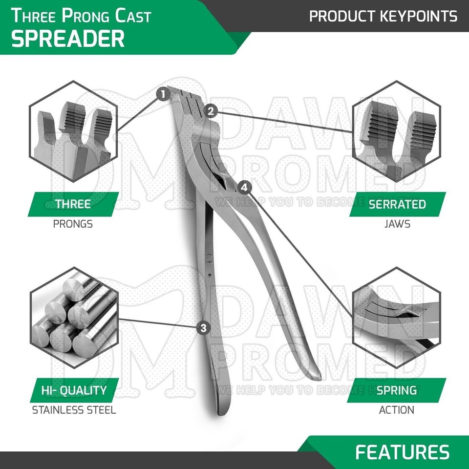 5 Pcs Plaster & Cast Removal Set Orthopedic Surgical Instruments German ...