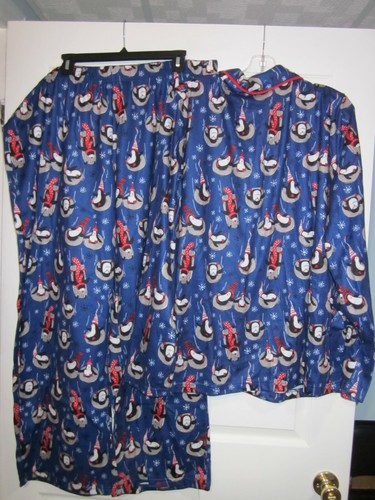 FAMILY HOLIDAY JAMMIES, MUNKI MUNKI PENGUINS, UOMO 2XL, #518T & 520T - Foto 8 di 9