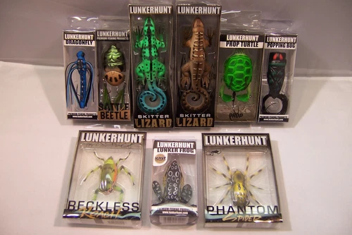 LUNKERHUNT LOT PREMIUM FISHING LURES MOST POPULAR PROP POPING RECKLESS SKITTER
