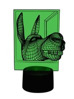 Originelle 3D Led-Lampe Niedlicher Esel Tischlampe Kinderzimmerlampe Wohnlicht