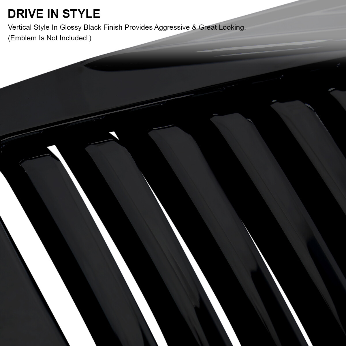 For 2005-2010 Chrysler 300 300C Glossy Black Mesh Front Bumper Grill