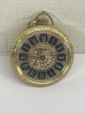 Vintage Lucerne Mechanical Pendant Watch Gold Tone Manual Swiss Made Running