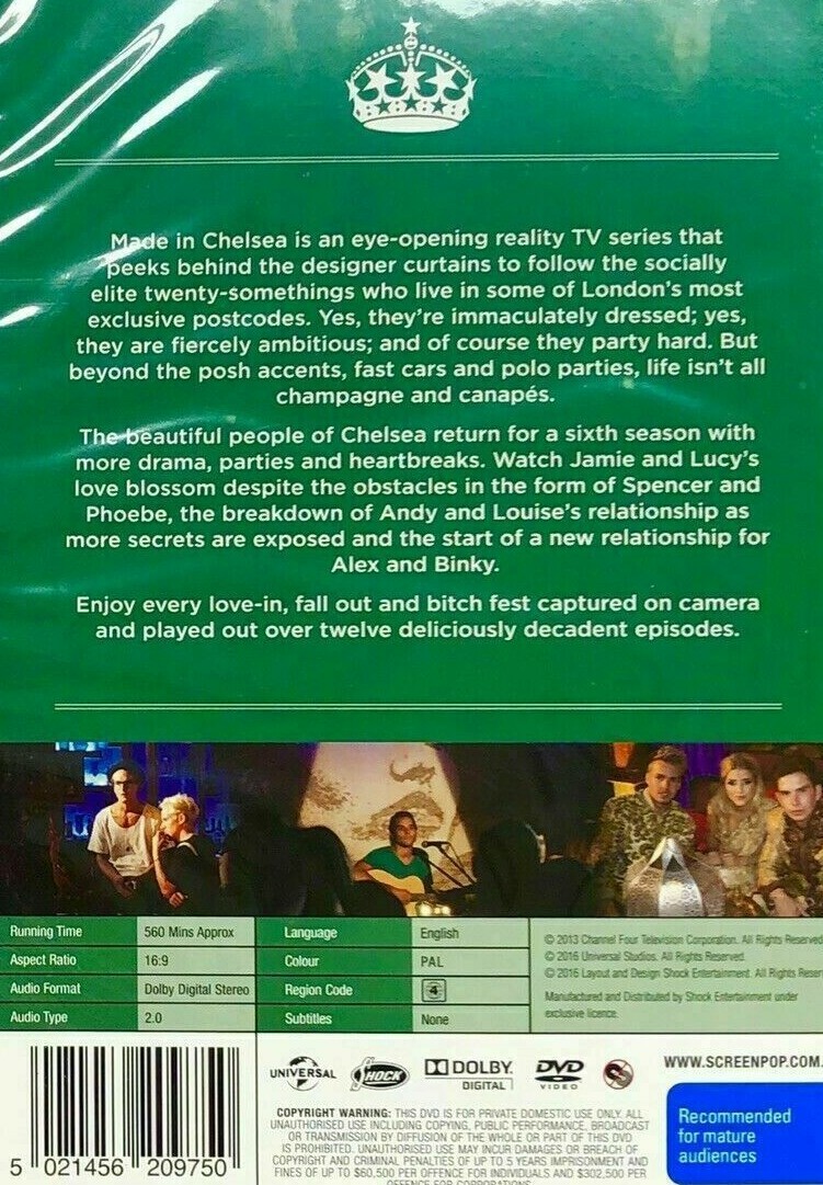 Chelsea Television Studios Made In Chelsea Series (DVD, 2013) For