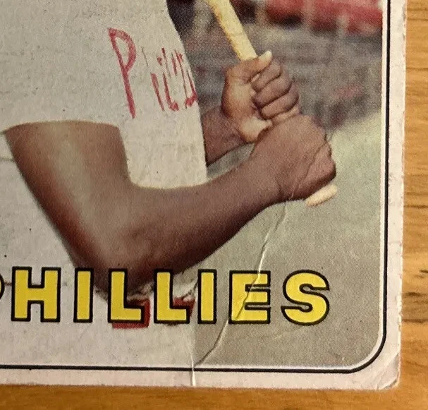 Tarjeta de béisbol 1969 Topps Johnny Briggs #73 Phillies de bajo grado arrugada O/C Foto 4 de 4