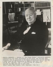 Winston Churchill British Prime Minister Finest Hours Original 8x10 Photo