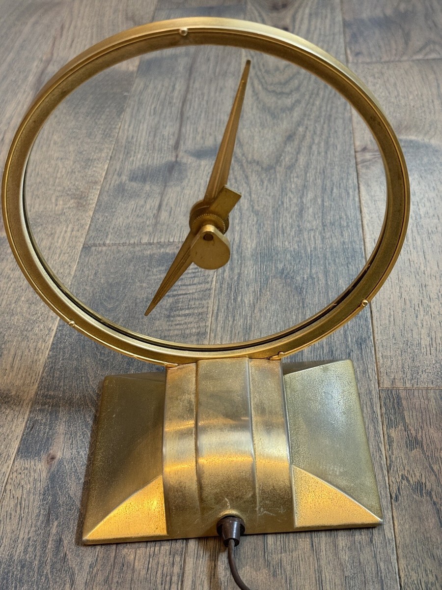 Vintage 1950's Jefferson Golden Hour Electric Mystery Clock Works