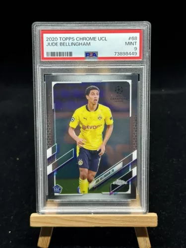 2020 Topps Chrome UCL Jude Bellingham #68 RC PSA 9 Mint