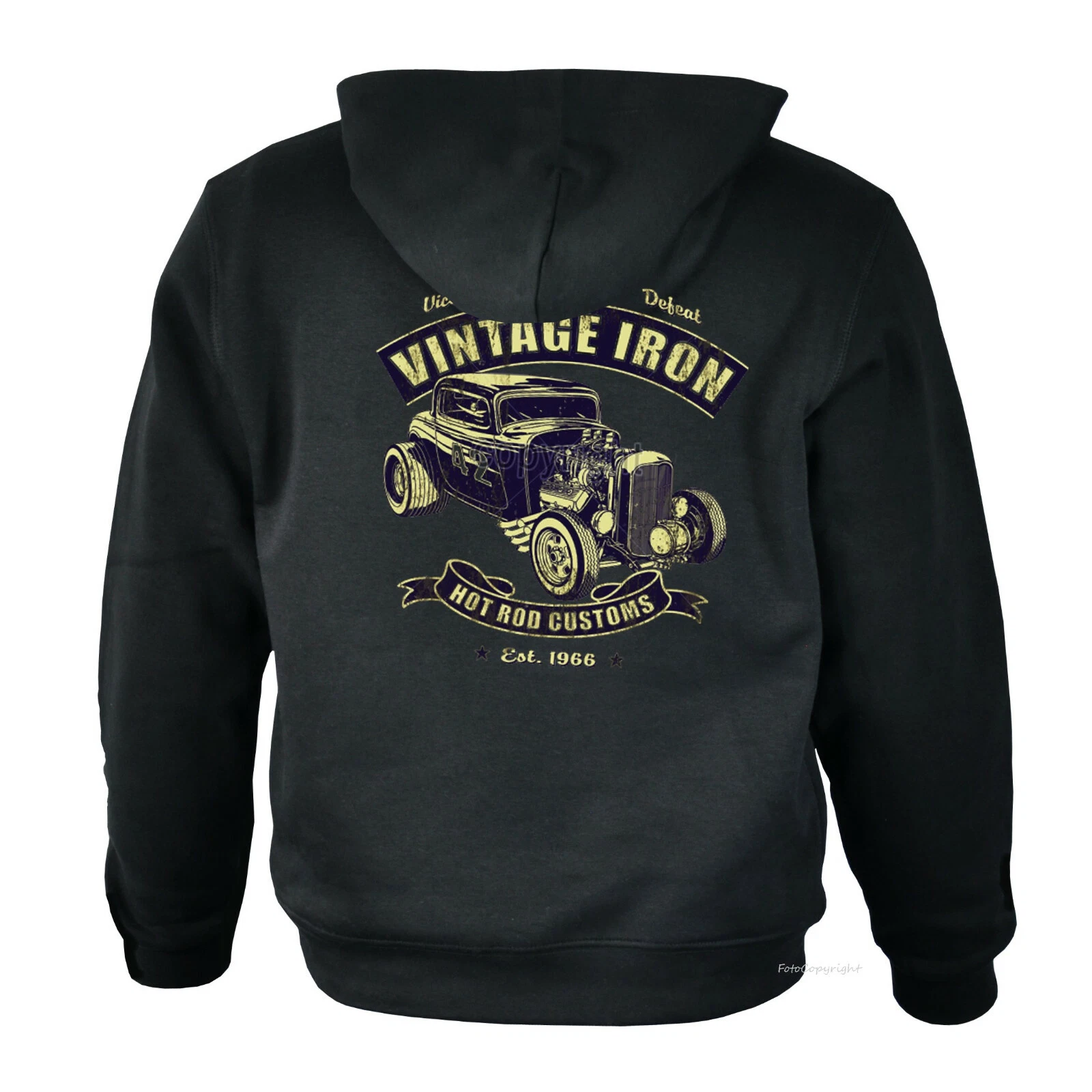 SACAI Felpa Hot Rod felpa con cappuccio garage auto americana felpa con cappuccio *1288 bl