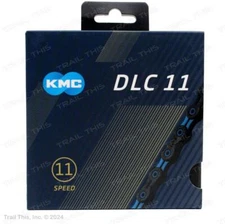 KMC DLC 11 Blue & Black 11-Speed Bicycle Chain fits Campagnolo SRAM Shimano