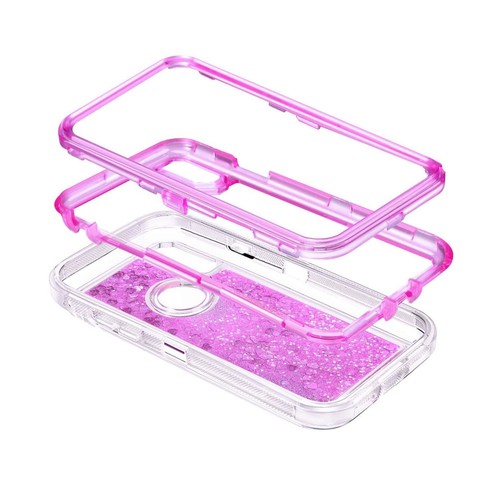 For iPhone XS MAX XR X Glitter Liquid Quicksand Heart Bling Flow Hard Case Cover - Picture 17 of 20