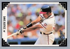 Dave Justice Series One 1991 Leaf Baseball Card #77