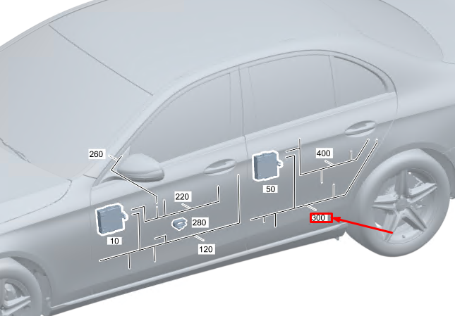 Neu MERCEDES-BENZ S W223 Kabelbaum für die hintere linke Tür A2235402747