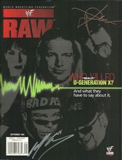 AM599  X-Pac  Billy Gunn  signed Vintage WWF RAW  Wrestling Magazine  w/COA
