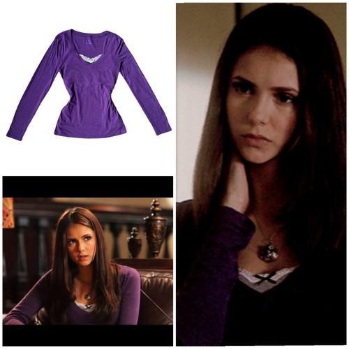 Y2K Old Navy vneck long sleeve top as seen on Elena Gilbert The